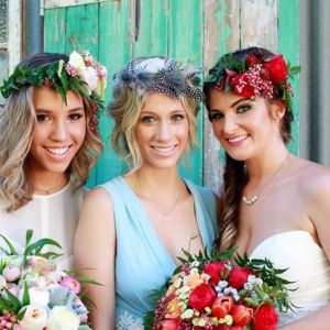 floral headpiece for bride sunshine coast