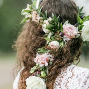 floral crown wedding hairstylist sunshine coast