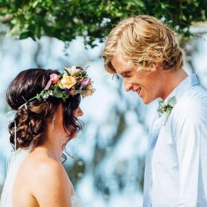 floral headpiece for bride sunshine coast