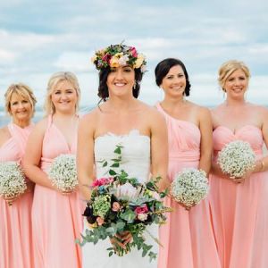 floral headpiece for bride caloundra