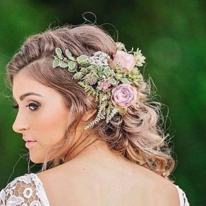 Boho wedding hair style Sunshine Coast