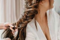 bride wedding braid