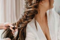 bride wedding braid